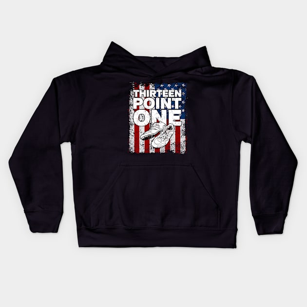 Thirteen Point One Half Marathon Kids Hoodie by RadStar